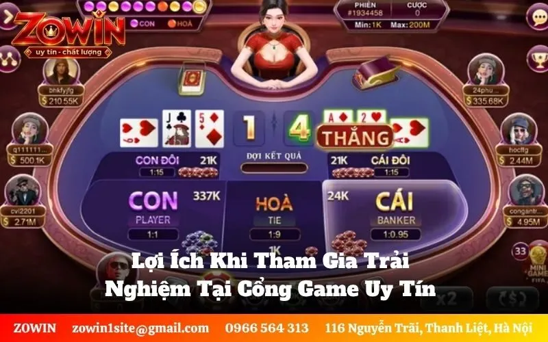 Lợi Ích Khi Tham Gia Trải Nghiệm Tại Cổng Game Uy Tín