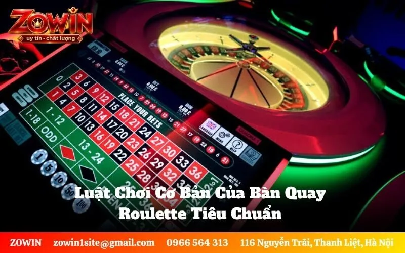 Luật Chơi Cơ Bản Của Bàn Quay Roulette Tiêu Chuẩn