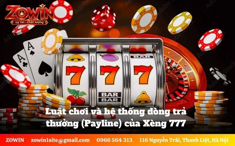 Luật chơi và hệ thống dòng trả thưởng (Payline) của Xèng 777